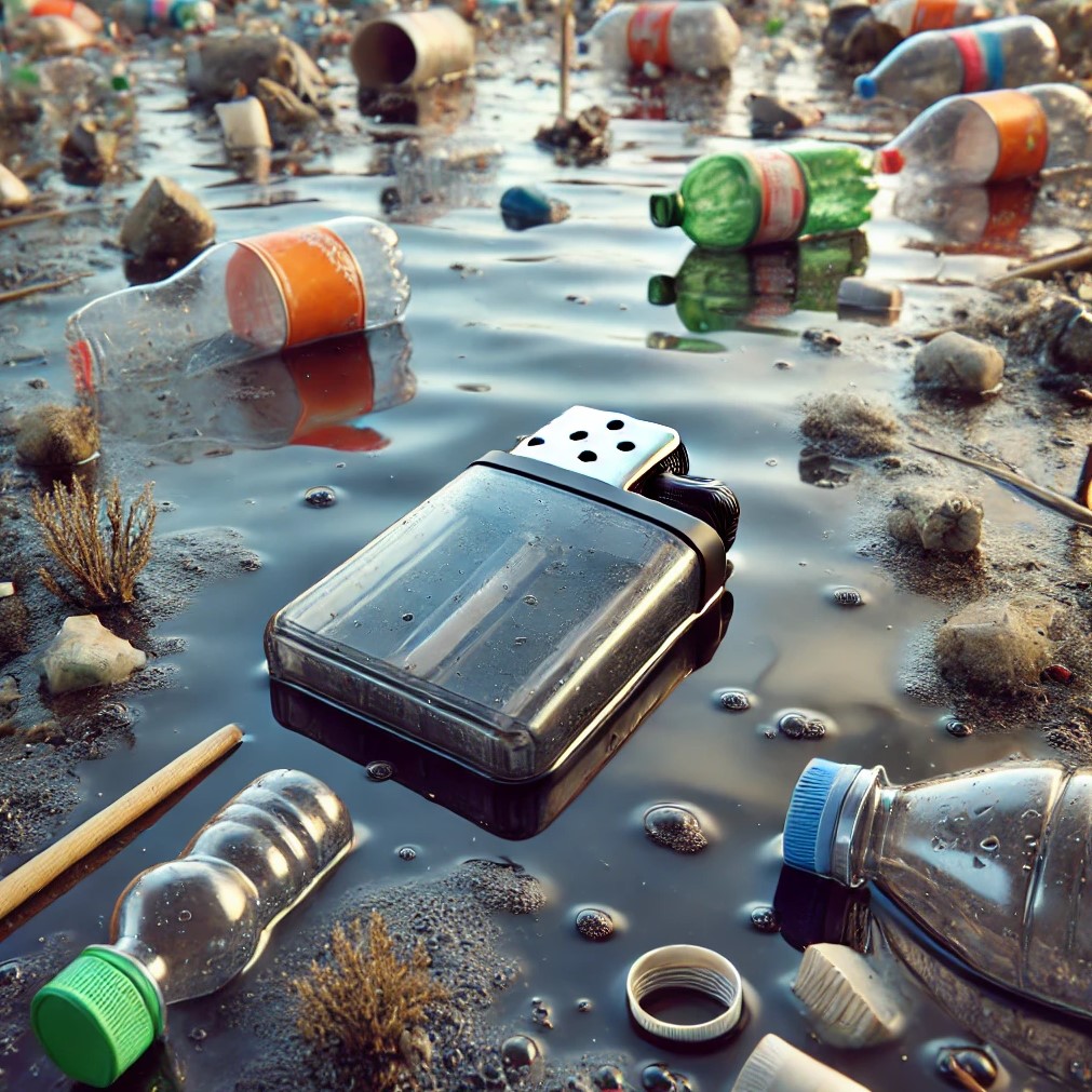 bricheta aruncata in apa